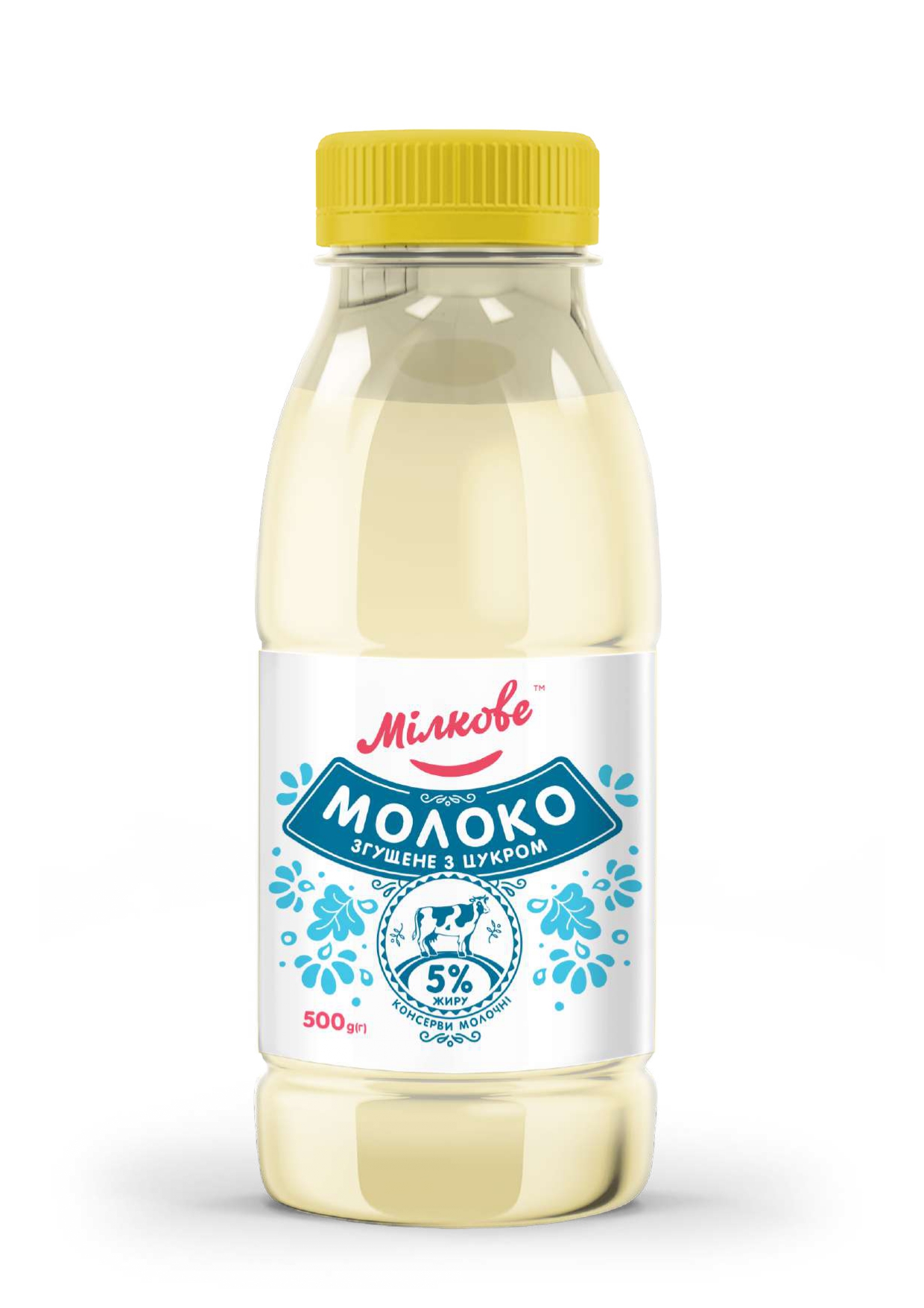 Молоко згущене з цукром 5% жиру ПЕТ 500 г /Мілкове/
